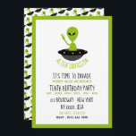 Alien Invasion, Birthday Invitation<br><div class="desc">Alien Invasion,  Birthday Invitation by Stampedy Stamp.</div>