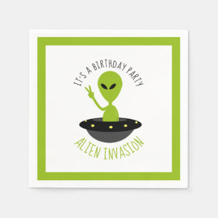 Alien Invasion, Birthday Napkin