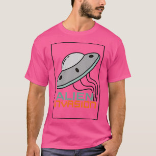 Alien Invasion Flying Ufo T-Shirt