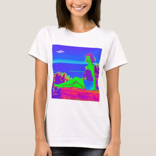 Alien Invasion Pop Art T-Shirt (Front)