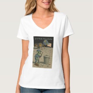 Alien Janitor Cleans Up Lunar Tourists’ Mess T-Shirt