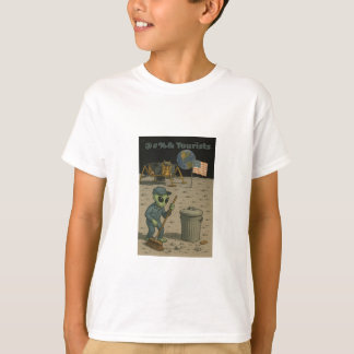 Alien Janitor Cleans Up Lunar Tourists’ Mess T-Shirt