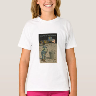 Alien Janitor Cleans Up Lunar Tourists’ Mess T-Shirt