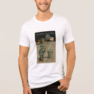 Alien Janitor Cleans Up Lunar Tourists’ Mess Tri-Blend Shirt