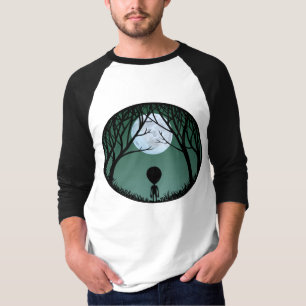 Alien Jersey Shirt Alien w. Moon Baseball Jersey