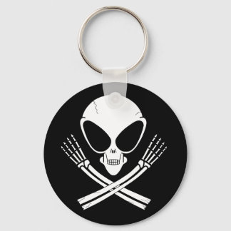 alien jolly rodger key ring
