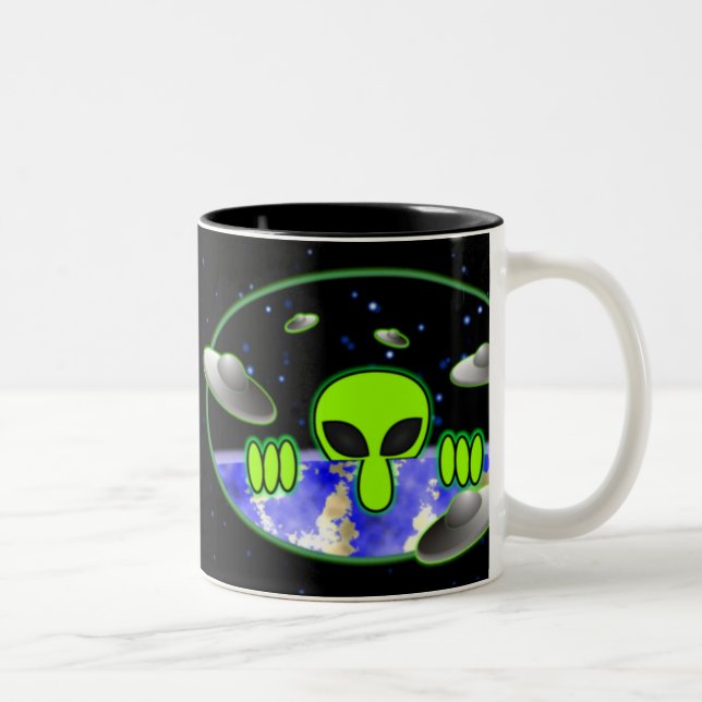 Alien Kilroy Two-Tone Coffee Mug (Right)