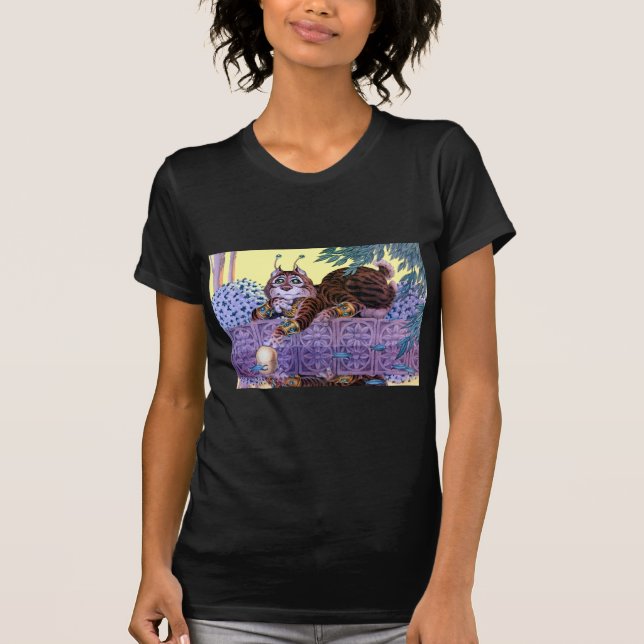 Alien Kitty Ladies Dark T-Shirt (Front)