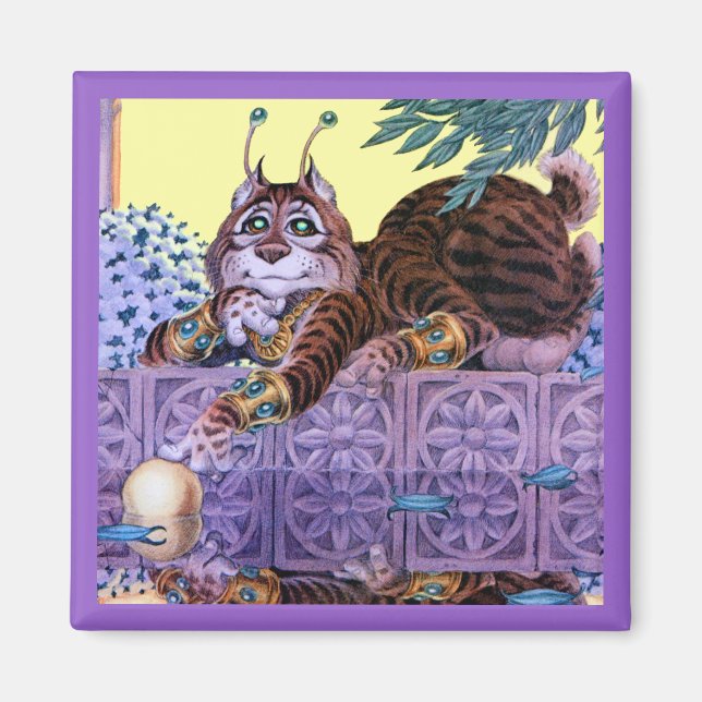 Alien Kitty Square Magnet (Front)