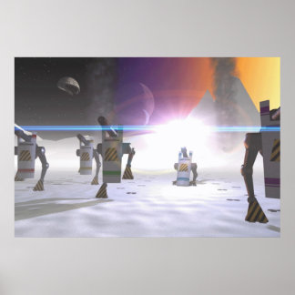 alien landing poster