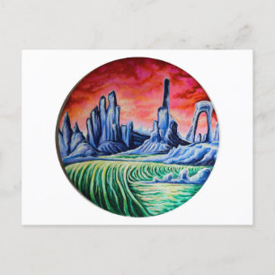 Alien landscape by Nefertara Postcard