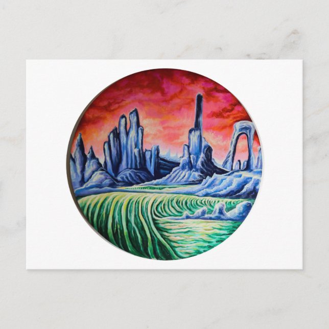 Alien landscape by Nefertara Postcard (Front)