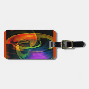 Alien Landscape Rainbow Abstract Luggage Tag