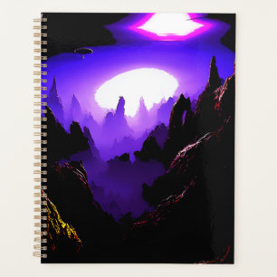 Alien Landscape With Purple Sky Planner