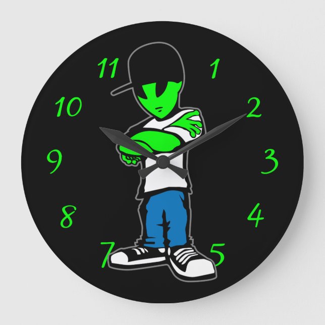 Alien Large Clock (Front)
