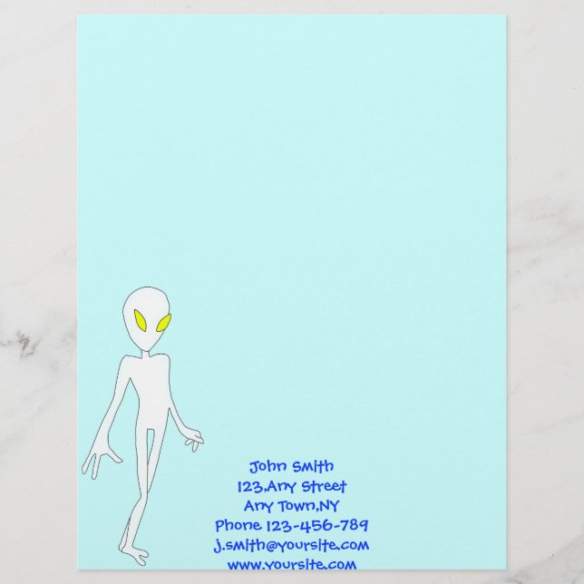 Alien  Letterhead Template (Front)