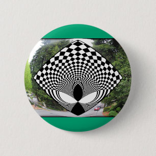Alien Looking at YOU! 6 Cm Round Badge