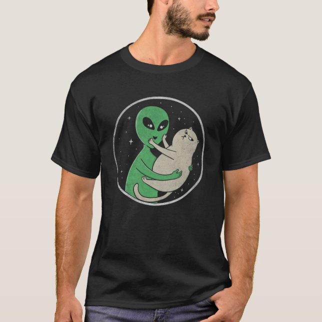 alien love cat too T-Shirt (Front)