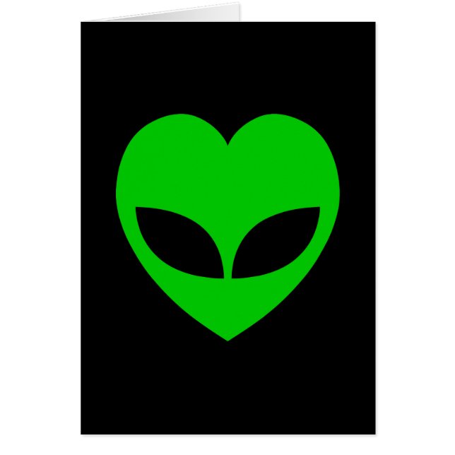 Alien Love Heart Card (Front)