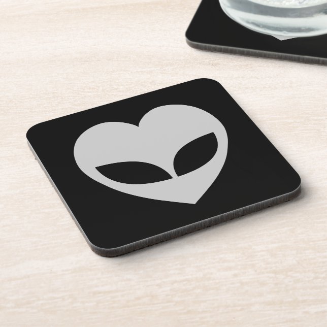 Alien Love Heart Coaster (Left Side)