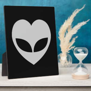 Alien Love Heart Plaque