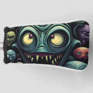 alien love skull funny good mood happy lucky golf head cover