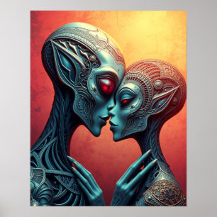Alien Lovers Sci-Fi Poster