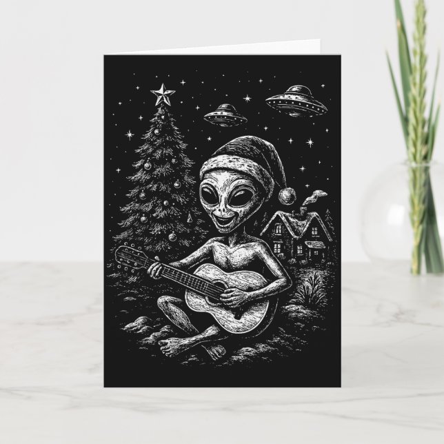 Alien Loves Christmas  Card (Front)