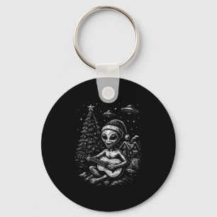 Alien Loves Christmas  Key Ring