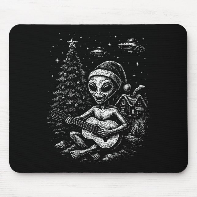 Alien Loves Christmas  Mouse Pad (Front)