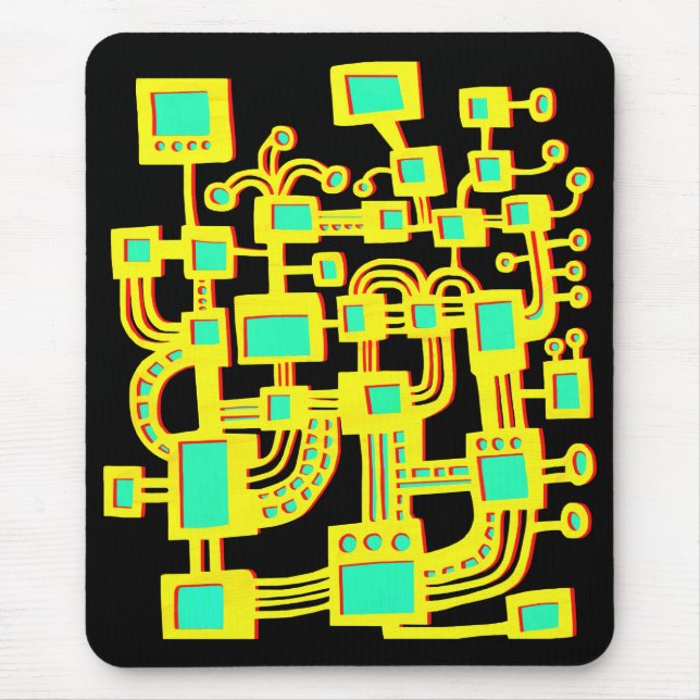 Alien Machine - Colour Mouse Pad (Front)