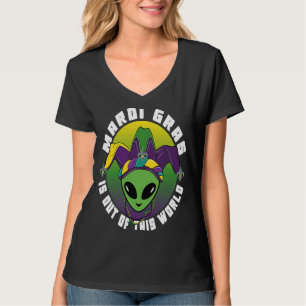 Alien Mardi Gras Is Out of This World T-Shirt
