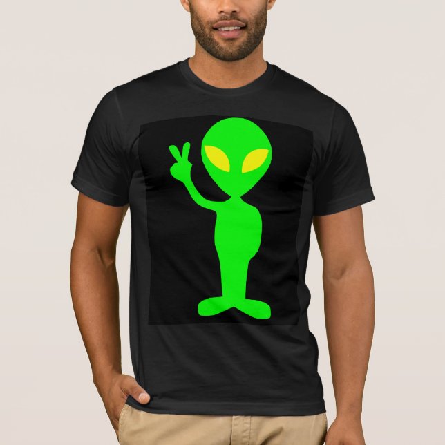 ALIEN MARTIAN GREEN MAN T-SHIRTS TEES (Front)
