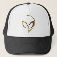 Alien Mascot in "Gold Swirls"