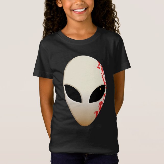 Alien Mask with Futuristic Markings T-Shirt (Front)