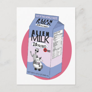 Alien Milk Postcard