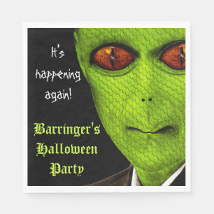 Alien Monster Halloween Party Napkin