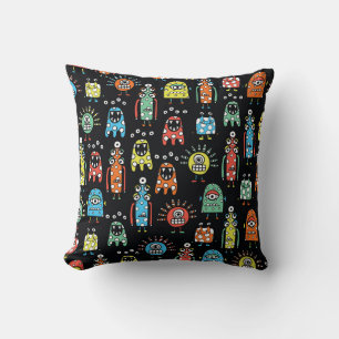 Alien Monsters: Cute Seamless Vintage Cushion