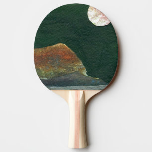 "Alien Moon #3" Ping Pong Paddle