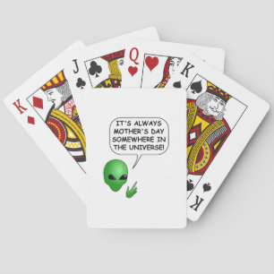 Alien Mother's Day Playing Cards