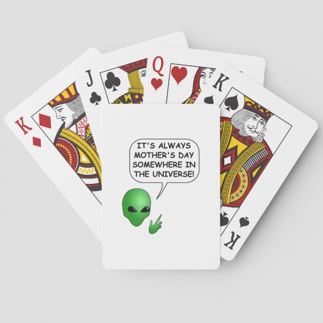 Alien Mother's Day Playing Cards (Back)
