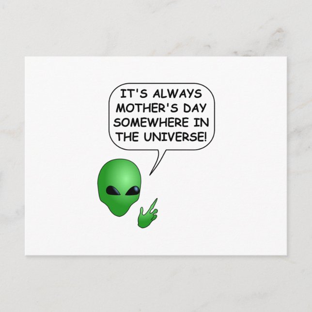 Alien Mother's Day Postcard (Front)