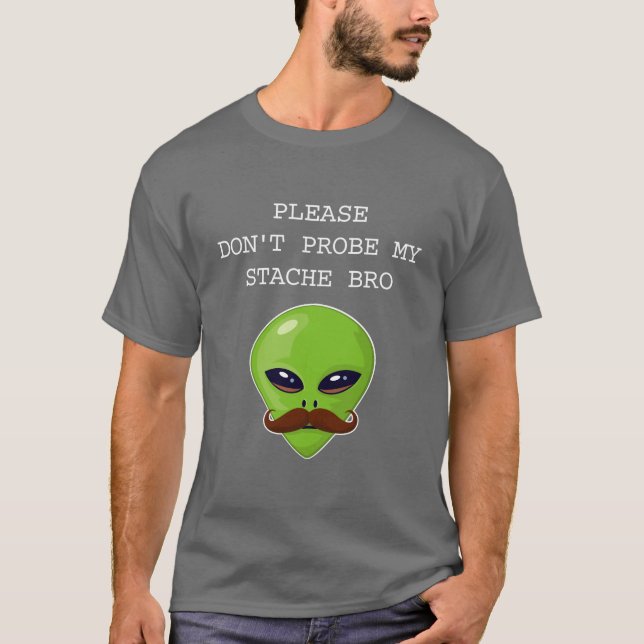 Alien Moustache T-Shirt (Front)