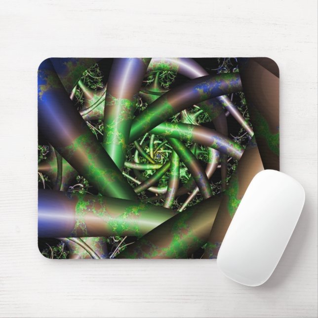 Alien | Multicolor Fractal Art Mouse Pad (With Mouse)