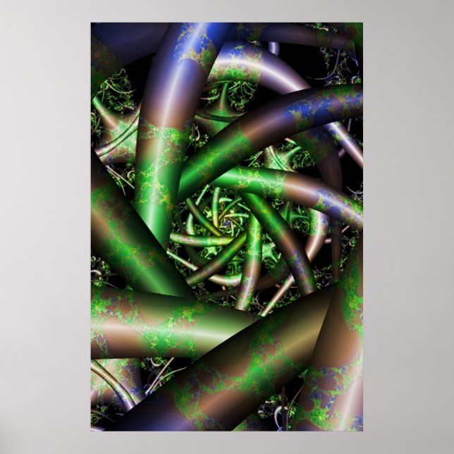 Alien | Multicolor Fractal Art Poster (Front)