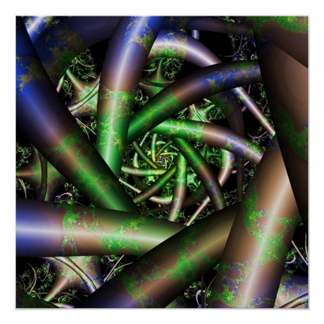 Alien | Multicolor Fractal Art Poster (Front)