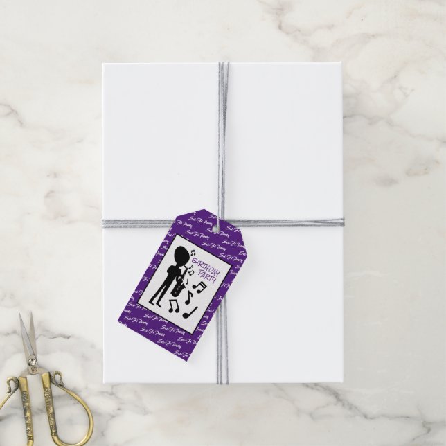 Alien Musician, Birthday Gift Tags (With Twine)