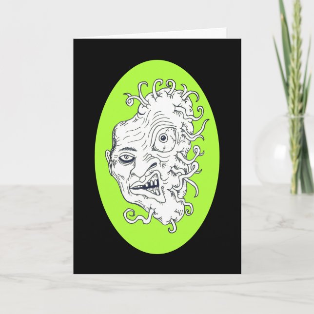Alien Mutant Virus Get Well Card (Front)