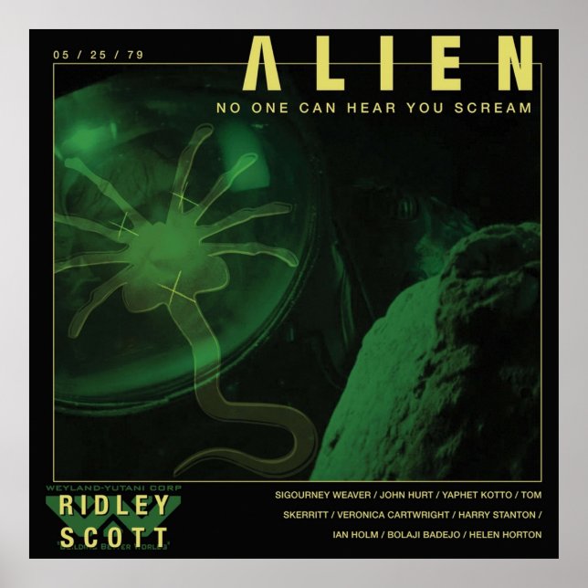 ALIEN No One Can Hear You Scream Poster (Front)