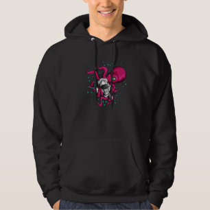 Alien Octopus Holds Astronaut Cosmonaut Space Fish Hoodie